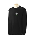 Custom embroidered mean face golf ball design on long sleeve t-shirt