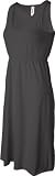 Bella Ladies' Ann Sleeveless V-Neck T-Shirt Dress 8207, X-Large, Asphalt