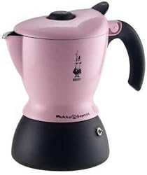 Bialetti 2-Cup Mukka Express Stovetop Cappuccino Maker - Pink