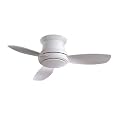 Minka-Aire F518-WH 44-inch Concept II Flush Mount Ceiling Fan, White with White Blades