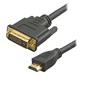 Ex-Pro 1.5 Metre Gold Professional HDMI to DVI-D Cable Lead 24K Gold for Playstation 3, PC and other DVI outputs, 1080p - HDMI 1.3b (125283-49) Compliant - 1.5m