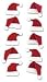 Boutique Le Grande Dimensional Christmas Stickers: Santa Hats