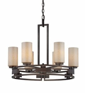 Designers Fountain 83886 Transitional 6 Light Up Lighting Chandelier from the Del Ray Collection, Flemish Bronze On Sale