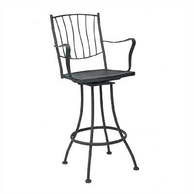 Woodard 29-Inch Aurora Swivel Bar Stool Color - Textured Black Woodard 29-Inch Aurora Swivel Bar Stool Color - Textured Black