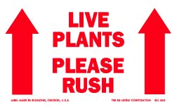 Live Plants Please Rush Labels, 3