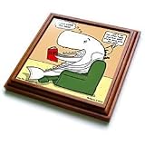 Whales Favorite Book - Jaws - 8x8 Trivet With 6x6 Ceramic Tile