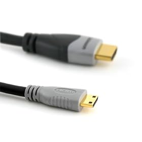 Ivuna 2m Mini HDMI Cable Lead (2M,) for Panasonic Lumix Camera DMC-FT1, DMC-FX40, DMC-FX550, DMC-FZ38, DMC-FS25, DMC-G1, DMC-GH1, DMC-TZ7, DMC-TS1, HDC-HS9 and Camcorder HDC-HS20, HDC-HS100, HDC-HS200, HDC-HS200, HDC-HS300, HDC-SD1, HDC-SD5,