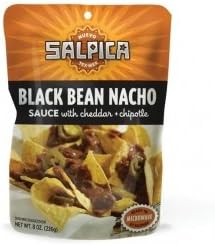 SALPICA SAUCE NACHO BLK BN CHPLTE, 8 OZ