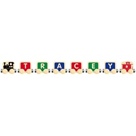 TimberToot 6 letter name with Engine and Caboose by TimberToots