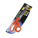 Westcott 43319 Elite 9 Stainless Steel Bent Shears, L/R Hand, 4 Cut, Orange Handles