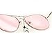 HOTLOVE Premium Quality Fashion Unisex Sunglasses UV400 Lens Technology - Aviator 30011c Pink Lens with Light Weighted Metal Frame - Extra Stunning and Stylish for Women and Men