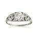 C.1990 Vintage 1.60ct t.w. Diamond Engagement Ring In Platinum. Size 8