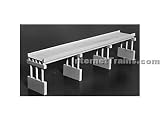 Rix Products HO Scale 50` Modern Highway Overpass w/Solid Concrete Railings - Deck Only