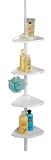 Telescopic Shower Corner, Compact, white, 145-275 cm