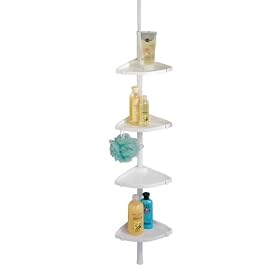 Telescopic Shower Corner, Compact, white, 145-275 cm