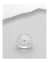 Flower Ring In 92.5 Sterling Silver