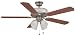 Ellington Ceiling Fans Diamond Crystal Model DC52AN5LK in Antique Nickel. Indoor fan.