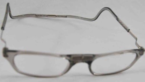 CliC Magnetic Closure Reading Glasses XXL with Adjustable Headband Smoke 1.50