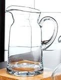 9 High, 50 ounce Mouthblown Glass Pitcher with Handle