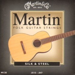 Martin Folk M130 Silk amp; Steel .0115-.047 Acoustic Guitar Strings