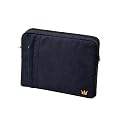 CaseCrown Faux Suede Protective Sleeve with Shoulder Strap and Pocket - Blue Asphalt for Acer Aspire One Pro 11.6-inch Netbook