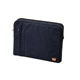 CaseCrown Faux Suede Protective Sleeve with Shoulder Strap and Pocket - Blue Asphalt for Acer Aspire One Pro 11.6-inch Netbook
