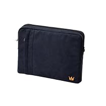 CaseCrown Faux Suede Protective Sleeve with Shoulder Strap and Pocket - Blue Asphalt for Acer Aspire One Pro 11.6-inch Netbook