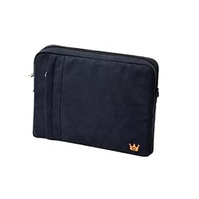 Toshiba NB205 Netbook Toshiba NB205 Faux Suede Protective Sleeve with Shoulder Strap and Pocket - Blue Asphalt