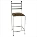 24 Iron Collar Barstool Finish: Aged Iron, Fabric: Cornucopia