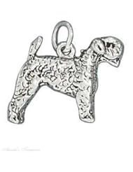 Sterling Silver 3D Airedale Terrier Pet Dog Breed Animal Charm