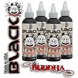 Black Buddha Shading Greywash Tattoo Ink Set of 4 Shades 1oz bottle