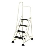 Buy CRAMER Four-Step Stop-Step Folding Aluminum Handrail Ladder, Beige (Case of 2)