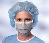 Prohibit Laser Surgical Mask - High Filtration Laser Surgical Mask, With Ties, Gray - 300 Per Case - Model NON27374