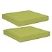 Strathwood Falkner Dining Arm Chair Polyester Cushion, Set of 2, Solid Wasabi