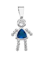 Girl Pendant W/Cz & Trillion Imitation Birhtstone December