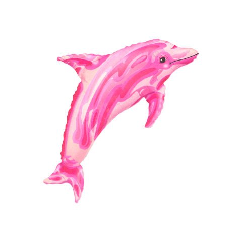 Foil SuperShape Balloon - Jewel Pink Dolphin