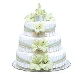 Mint Green Gladiolas Large Diaper Cake by Bloomers Baby
