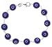 Sterling Silver Evil Eye Bracelet Bracelet Navy Blue