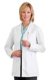 White Swan Meta Ladies (Size 0-20) 4 Pocket Medical White Labcoat