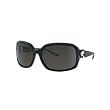 ANGEL Ebony INTRIGUE Sunglasses with Smoke Polarized Lenses ANGEL Ebony INTRIGUE Sunglasses with Smoke Polarized Lenses