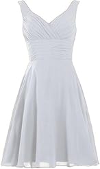A-line Sweetheart Chiffon Lace-Up Pleated Cocktail Short Bridesmaid Dress 