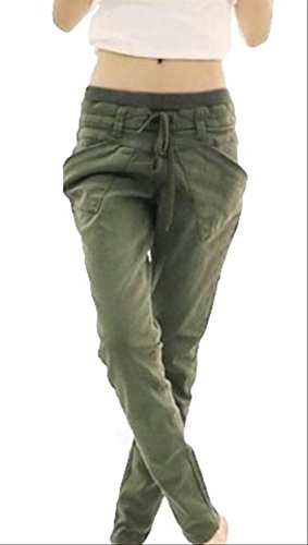 (アルファーフープ) α-HOOP 大きい サイズ も ウエスト ゴム スリム 綿 カジュアル パンツ ボトムス M~XL レディース ファッション 大人 女 性 用 B29