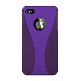 (Purple 2 Tone) Mivizu hard rubber crystal skin case for Verizon AT&T iPhon ....