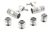 Jewelry : Silver plated cufflinks and shirt stud formal set end set with mother of pearl and onyx. Made in the U.S.A