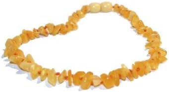 Infant Amber TM *Safety Knotted* HONEY Natural RAW Baltic Amber Teething Necklace (Unisex)-- Easy Twist-in Screw Clasp- High Quality Guaranteed to Help with Anti-inflammatory, Drooling & Teething Pain