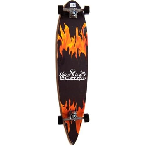 KROWN Longboards RED FLAME COMPLETE Longboard SALE