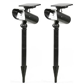 2 Super Bright Solar Spot/Flood Lights : Light is Clear