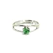 Rhinestone Adjustable Birthstone Fashion Ring for August, Peridot