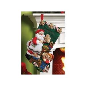 Bucilla-18-Inch-Christmas-Stocking-Felt-Applique-Kit-Christmas-Cookies