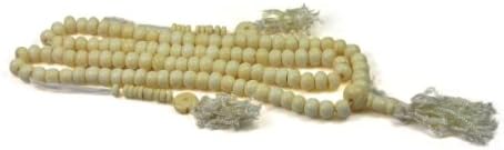 White Camel Bone Bead Meditation Mala, 24", Strand of 108 Beads